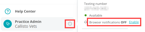 The Browser notifications setting